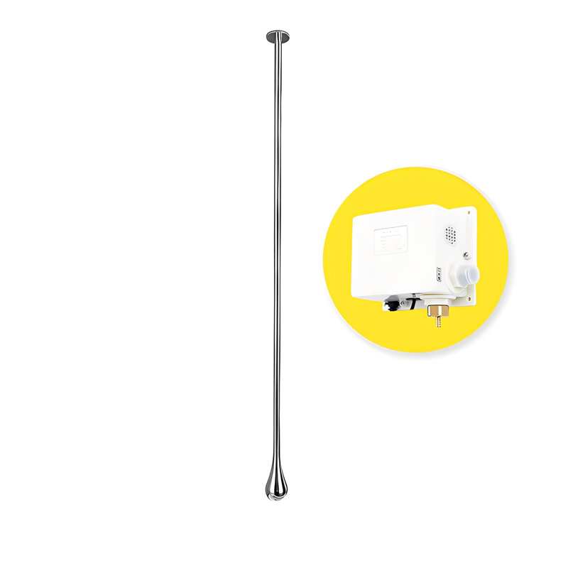 Chrome-Tear Drop-Commercial Ceiling Mounted Sensor Faucet