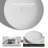 MonBlari 16" Round Solid Surface Bathroom Vessel Sink Matt White-120971855