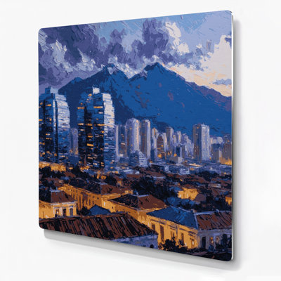 Art mural bleu en cités, villes, Caracas, Vénézuéla