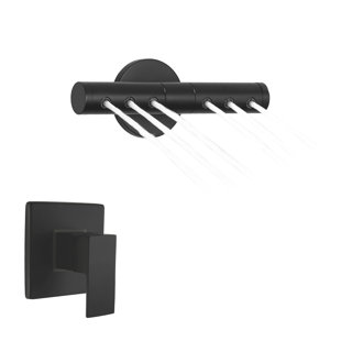 SKOWLL Body Jets High Power Showerhead Wall Mount Shower Jet Nozzle with Rotate 360° Adjustable, Matte Black Massage Shower Nozzle