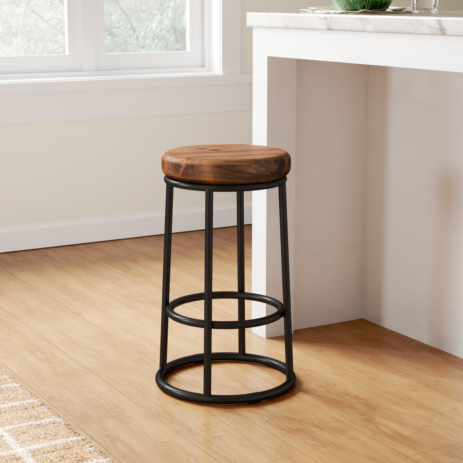 Caress Bar Stool, Brown, Counter Stool (24" Seat Height)