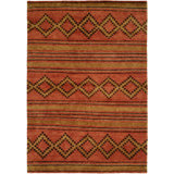 Graviett Hand Knotted Wool Southwestern Area Rug