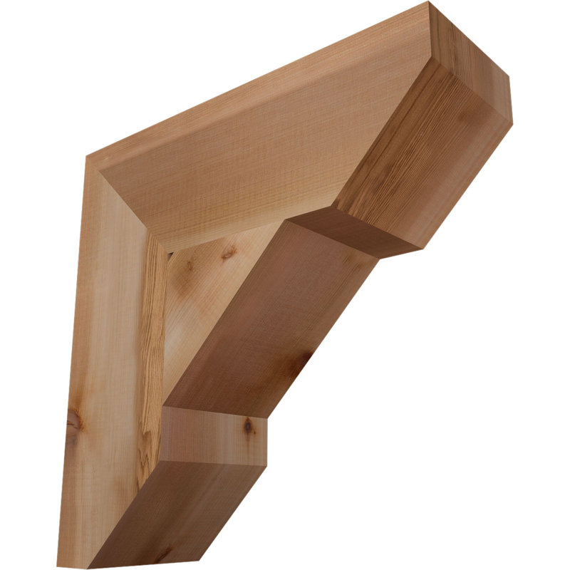 Support traditionnel en bois rustique à lattes, Cèdre rouge, H 18 po x l 5,5 po x P 18 po