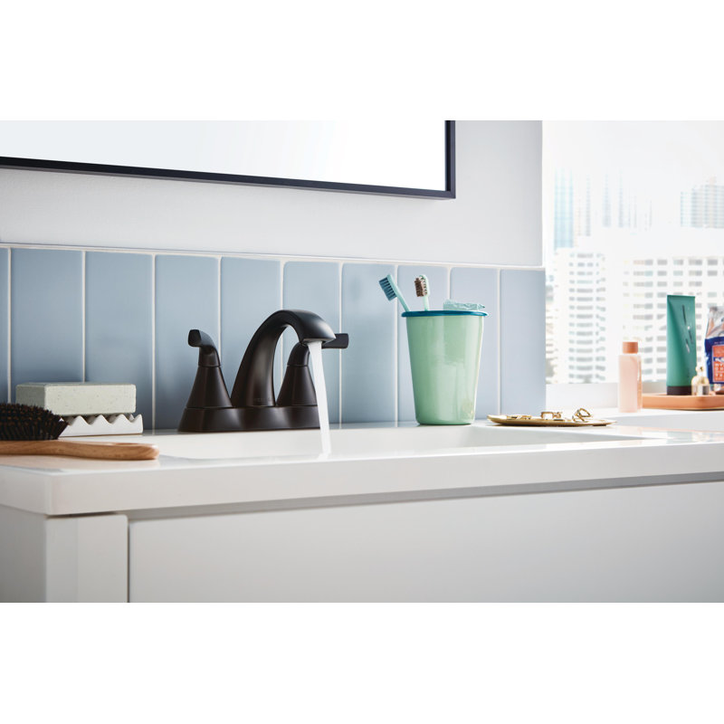 Parkwood Centerset 2-handle Bathroom Faucet, Matte Black, No Drain Assembly Included