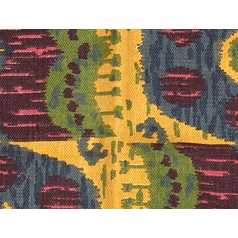 Flatweave Wool Ikat Area Rug in Multi