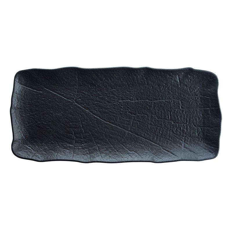 Plateau noir, H 0,75 po x l 13 po x P 6 po