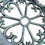Banc d'extérieur, banc d'extérieur en métal moulé avec rose floral