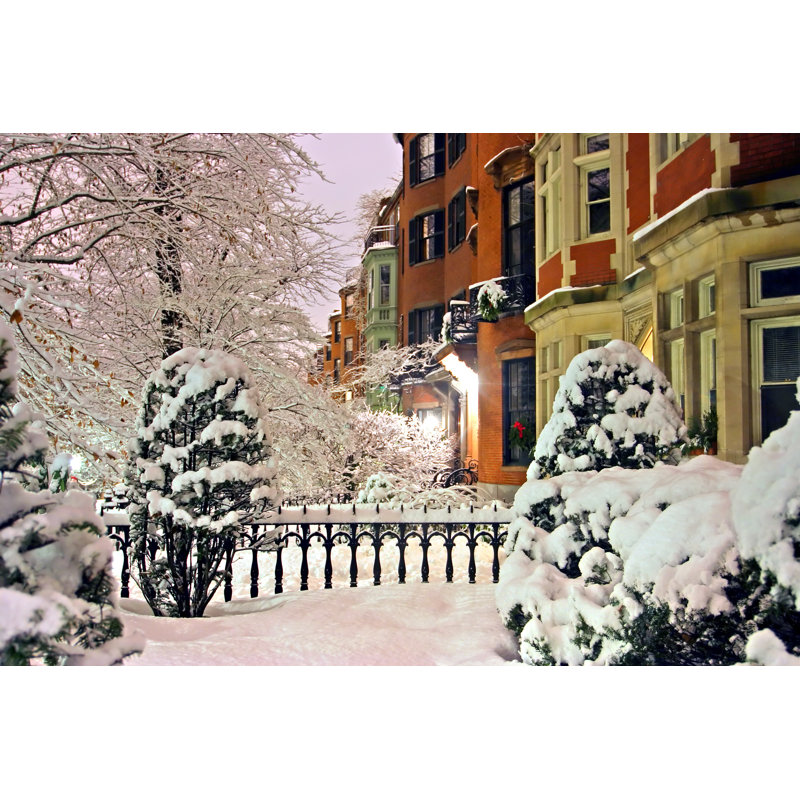 Boston Winter by Coleong - Wrapped Canvas Print, 30cm H x 46cm W