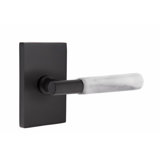 Select Round Privacy (Bed & Bath) Door Lever with Rectangle Rosette