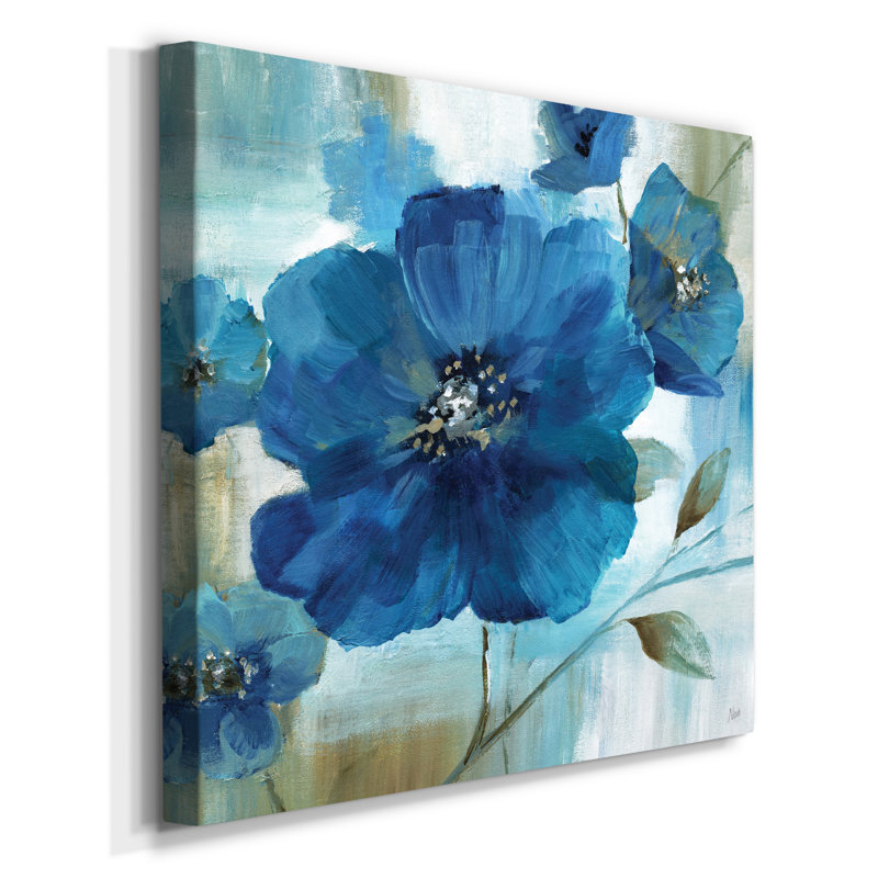 Blue Mood - Reproduction d'art sur toile tendue, H 40 po x l 40 po x P 1 po