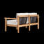 Causeuse d'extérieur en teck Haven avec coussins Sunbrella et accoudoirs en bois-72605206