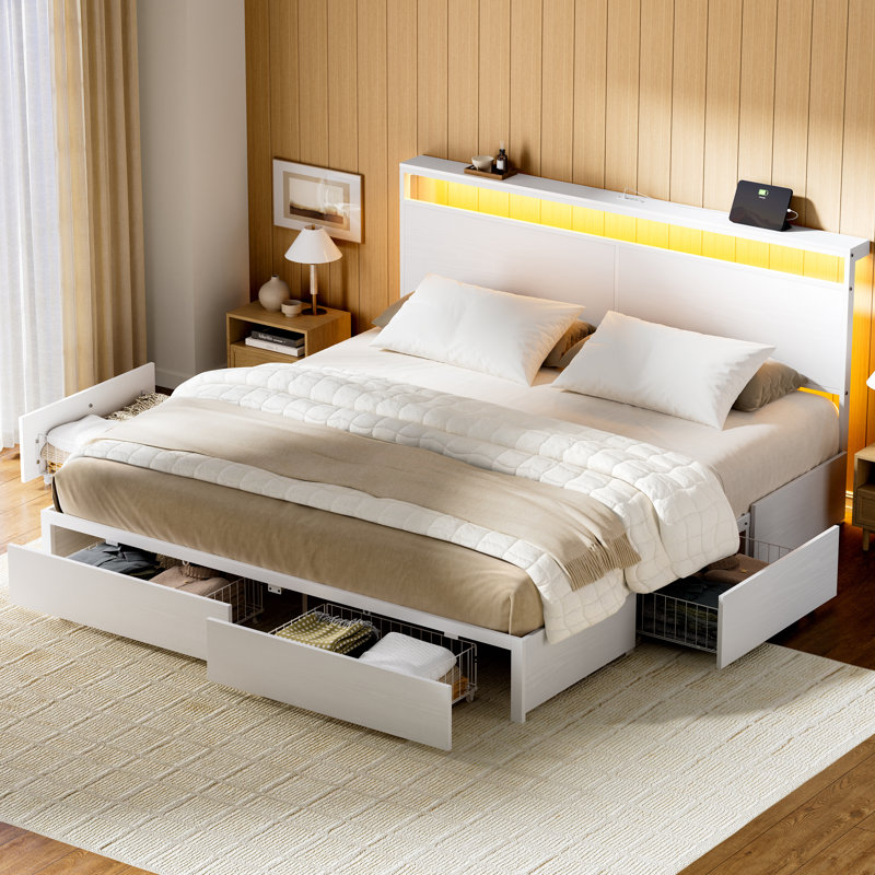 Antioch Bed, King, White