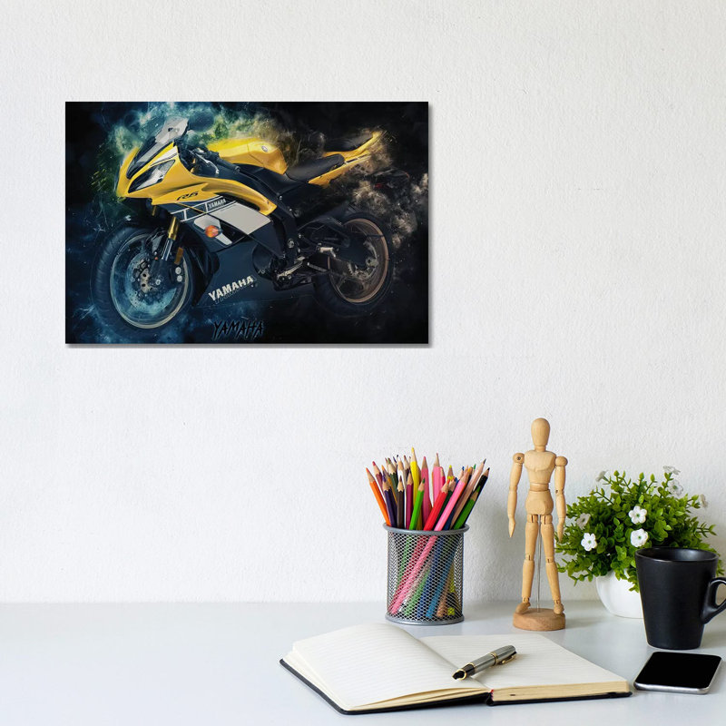 Yamaha R6 by Durro Art - Wrapped Canvas Print, 20.32 cm H x 30.48 cm W