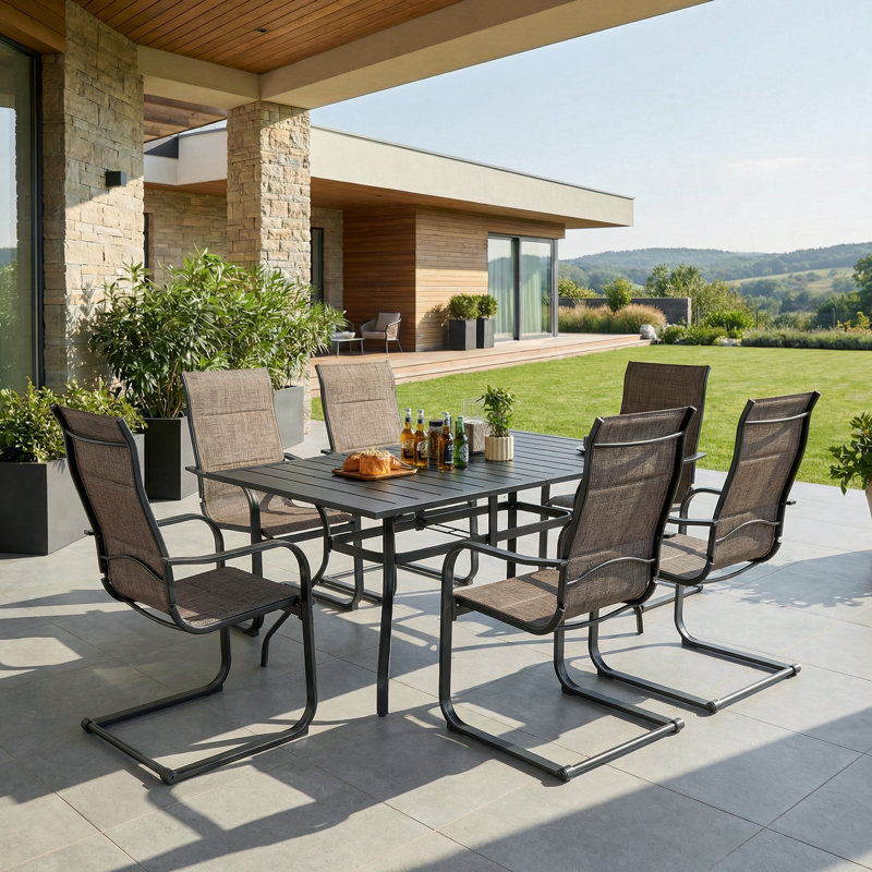  Ensemble de 2 chaises de patio Textilene