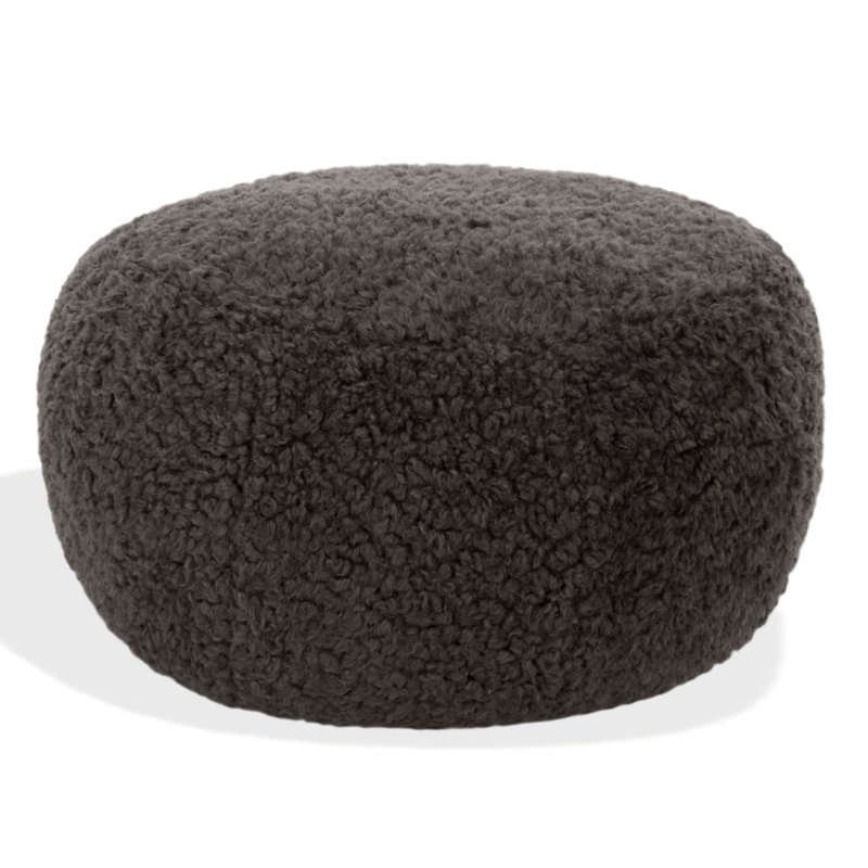 Pouf rond Aleja, Gris foncé
