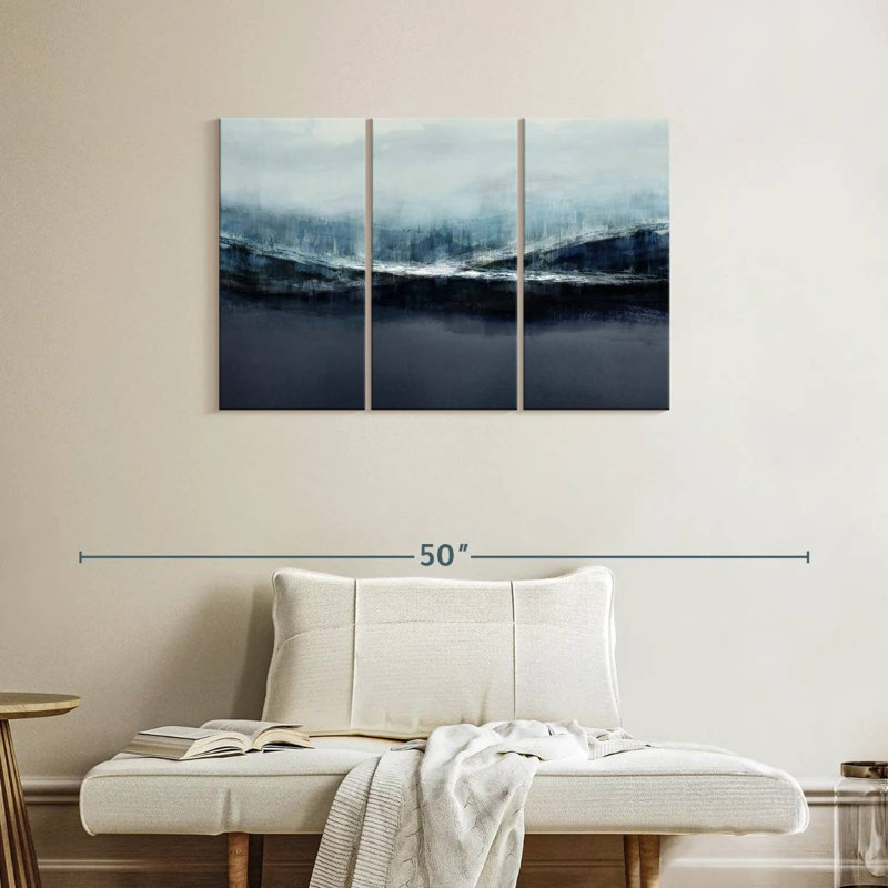 Avery Ascending Blue, 24" H x 38" W