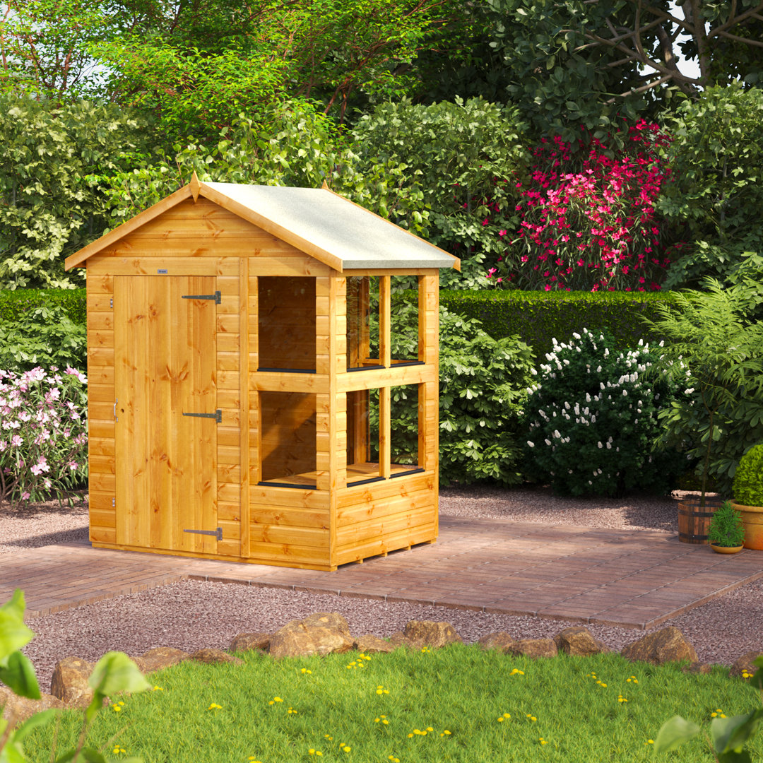Powersheds 4 x 6ft Timber Tongue & Groove Apex Potting Shed