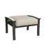 2 repose-pieds en métal toutes saisons avec structure kaki et coussins beiges, multifonctionnel pour repose-pieds, conception moderne, structure en acier rouille, deux repose-pieds faciles à entretenir, largeur de 26 po, intérieur extérieur