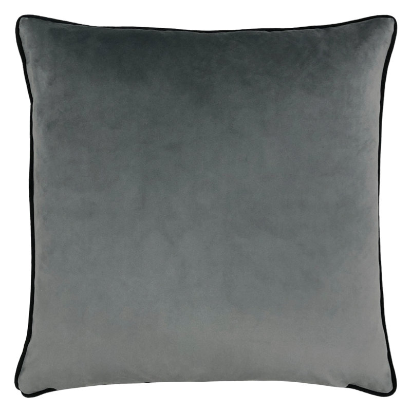 Serpentine Cushion Cover Floral Square Scatter Cushion, Pink/Charcoal