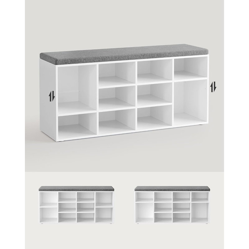 10 Pair Shoe Storage Bench