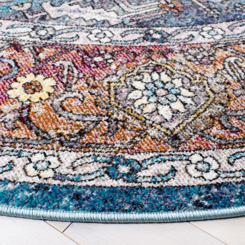 Hocker Performance Oriental Rug, Round 6'5"