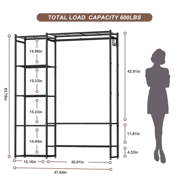 Borah 121cm Clothing Rack