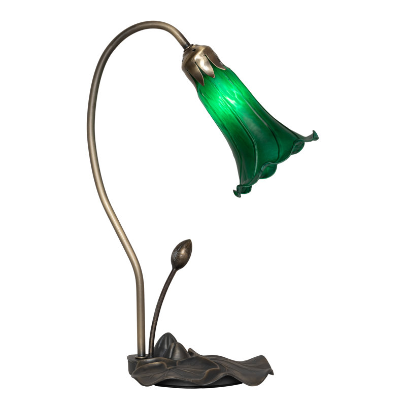 Nedra Arched Table Lamp, Green