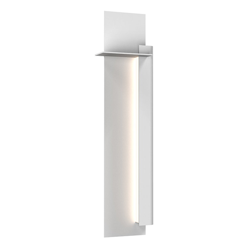 Backgate™ 1 - Light LED Flush Mounted Sconce, 20" H x 8.25" W x 3.75" D, Textured White