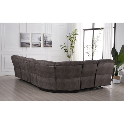 Copey Upholstered Reclining L-Shaped Sectional Reversible