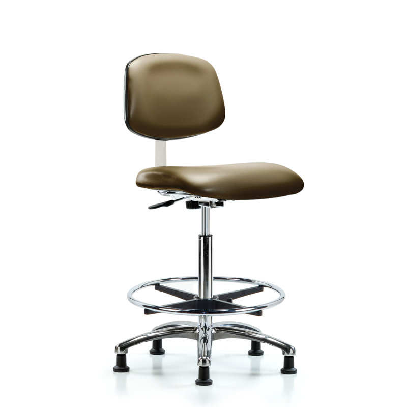 Pawsner Vinyl Task Chair, Taupe, Glides