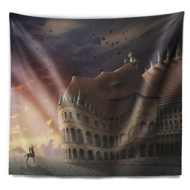 Tapisserie «Landscape Wake Up Dragon Collage», H 32 po x l 39 po