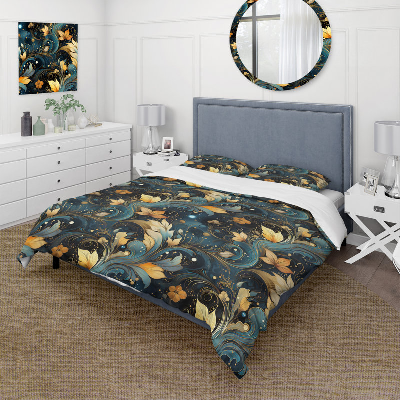 Ensemble de housse de couette Celestial Whispers, Housse de couette simple + 1 taie décorative stan