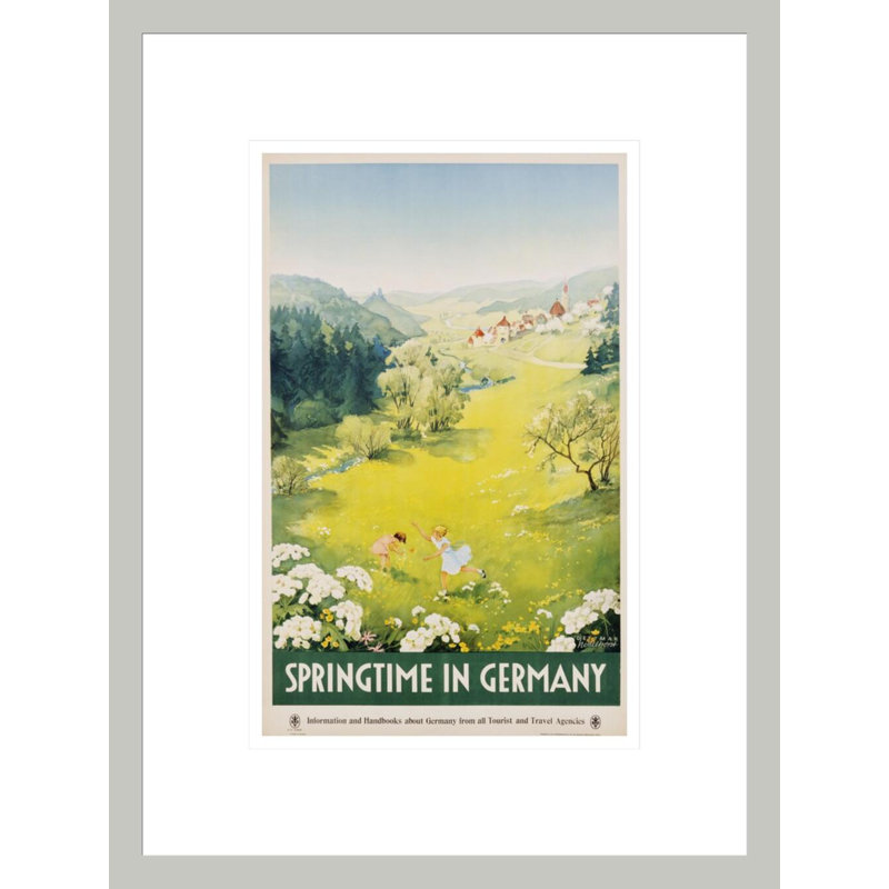 Springtime in Germany Poster by Dettmar Nettelhorst -Framed Giclee Print, 16.75" H x 12.64" W