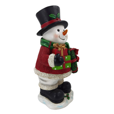 25.1" Tall Polyresin Light-Up Snowman Christmas Decoration "Sir Melts-A-Lot"