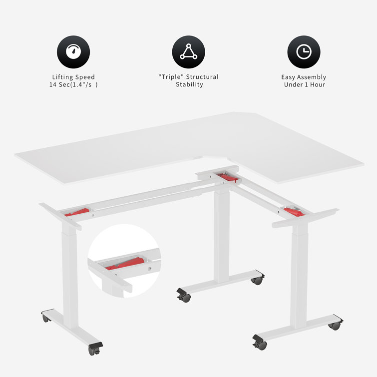 Kulig Height Adjustable Standing Desk Inbox Zero