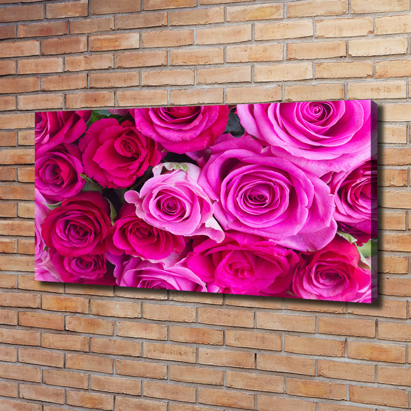 A Bouquet of Pink Roses 1 Piece Wall Art on Canvas
