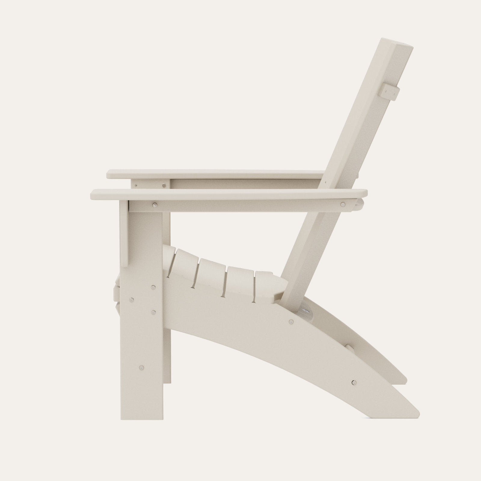 POLYWOOD Modern Curveback Adirondack Chair, Sand