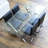 Beverly Glass Top Metal Base Dining Table