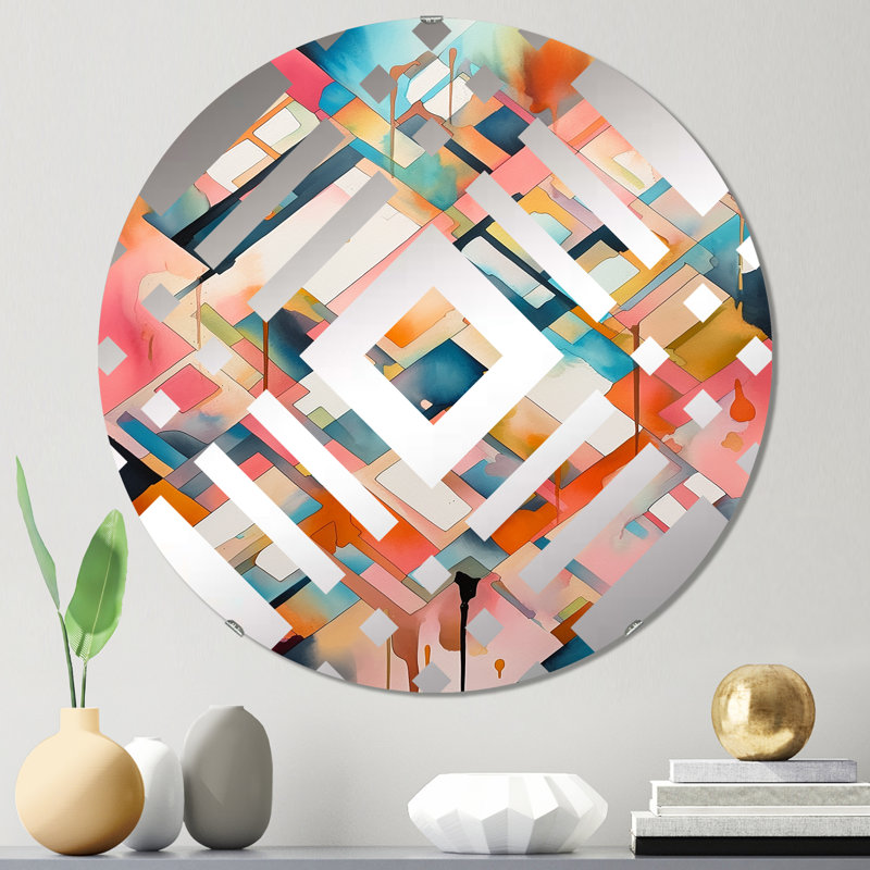Brendyn - Miroir décoratif diamant, 23,6 po x 23,6 po