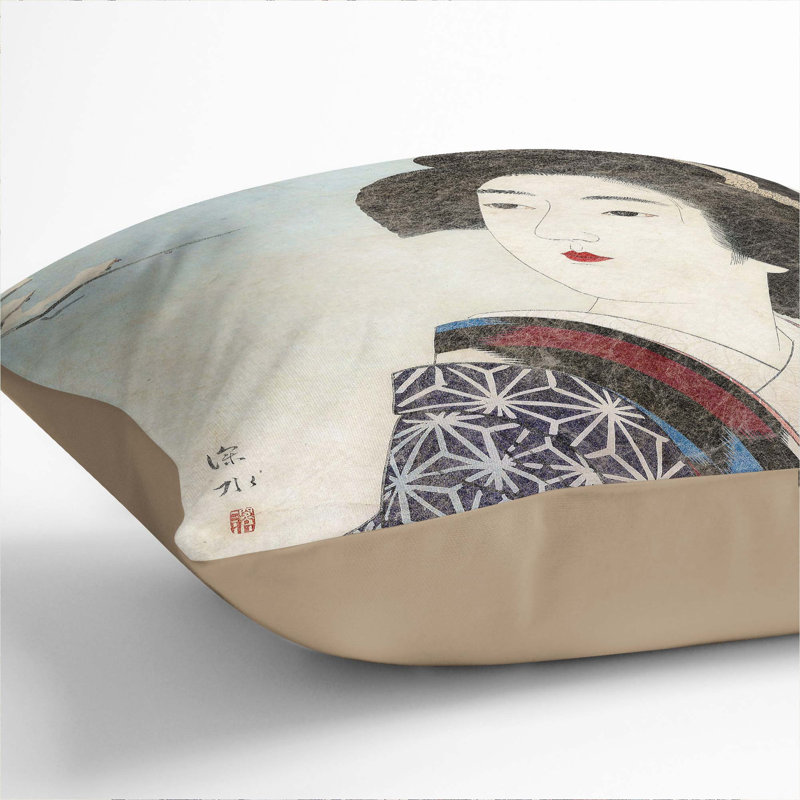 Square Throw Cushion, Stone, 40cm H x 40cm W x 15cm D