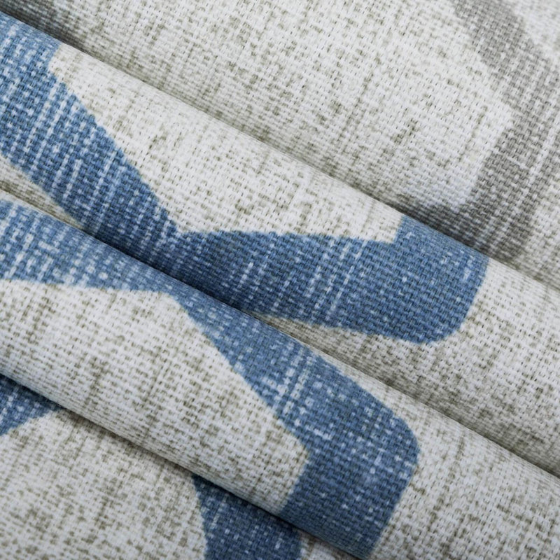 Coussin géométrique bleu et beige, Carré, H 15 po x l 15 po