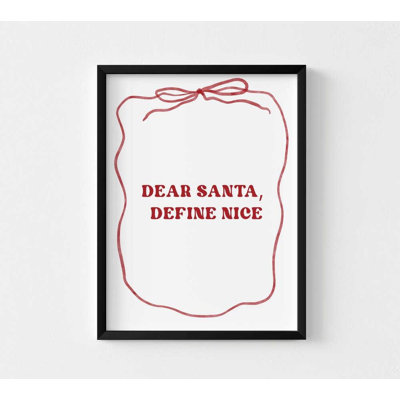 «Dearsanta», reproduction d'art encadrée