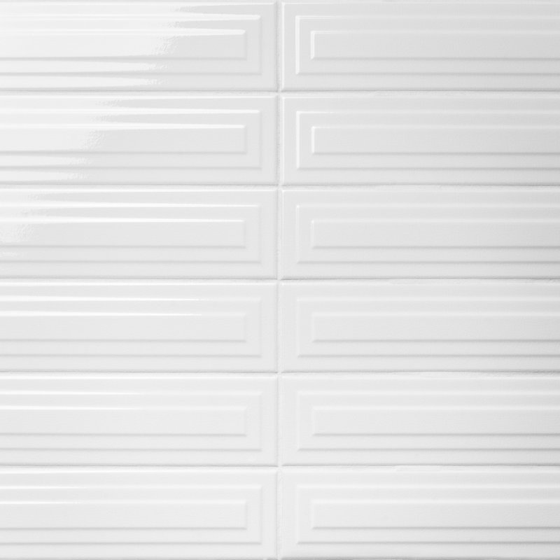 Radiant Framed 4.43'' W x 17.62'' L Crackled Ceramic Subway Wall Tile (7.08 Sq. Ft. / Case), White