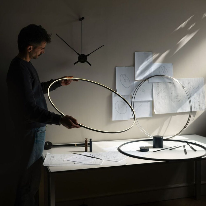 Ombra Aluminium Skeleton Wall Clock