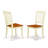7 Piece Modern Dining Table Set Consist of a Rectangle Wooden Table with Butterfly Leaf and 6 Dining Room Chairs, Buttermilk & Cherry