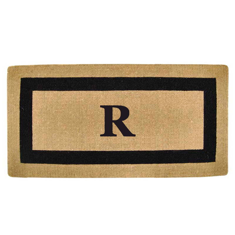 Tapis de porte antidérapant pour l'extérieur, L 24 po x L 57 po, Noir, R