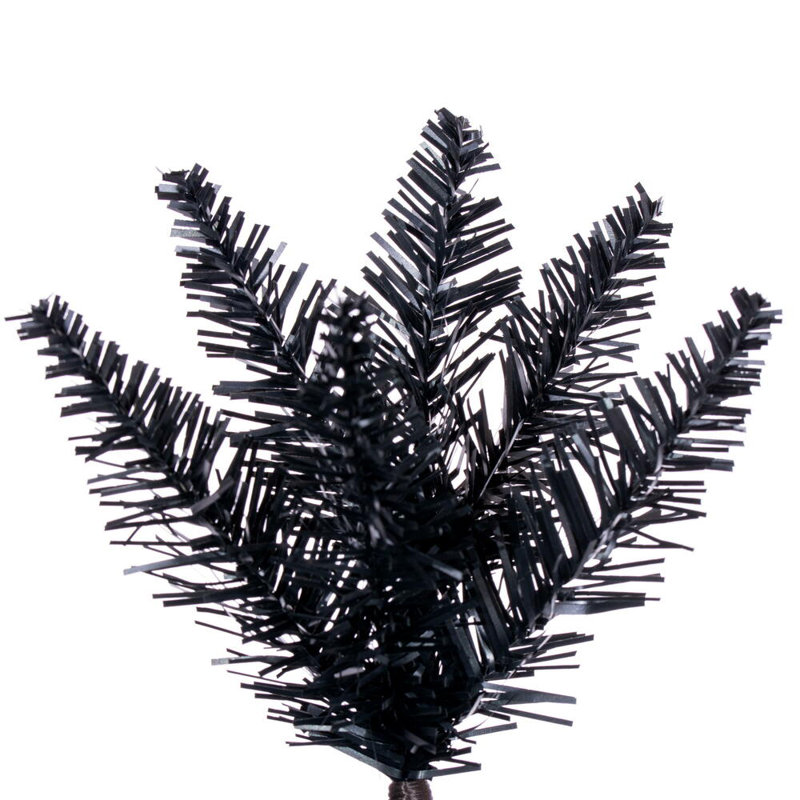 Arbre de Noël artificiel noir non éclairé., 6.5'