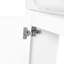 Meuble-lavabo mural 24 po avec lavabo en céramique blanche et porte à fermeture en douceur, blanc brillant-129437839