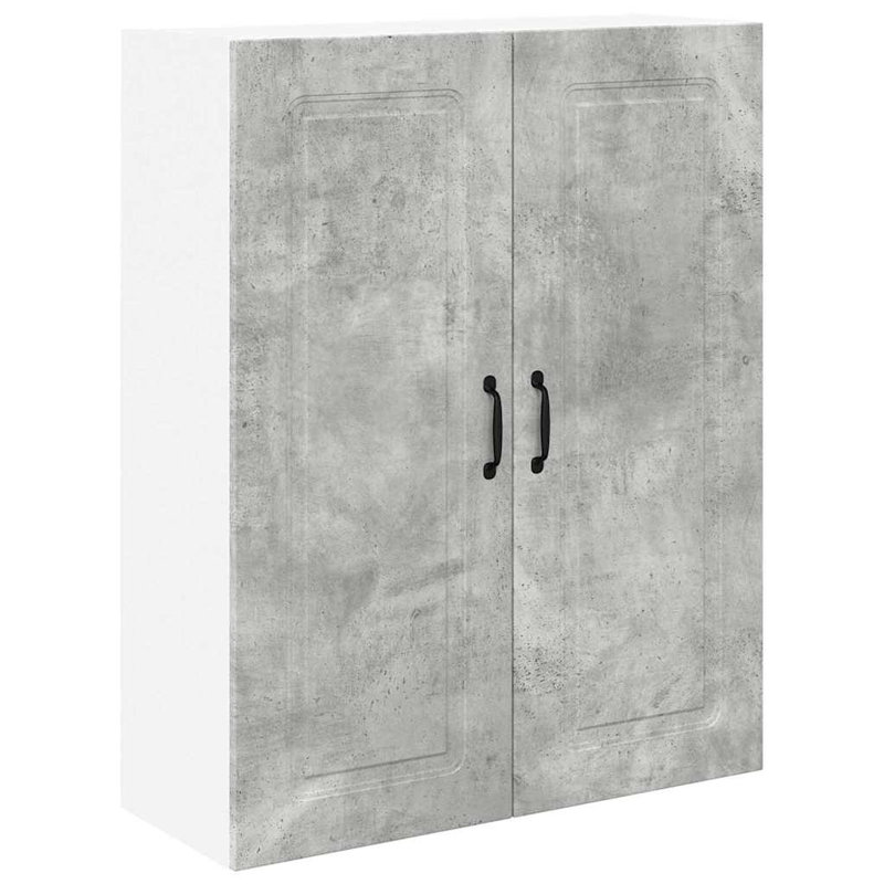 Vidaxl Kitchen Wall Cabinet With Shelf Sonoma Oak 80 X 31 X 100 Cm, 100cm H x 80cm W x 31cm D, Concrete Grey