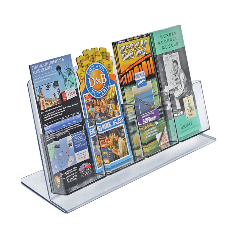 0 Porte-brochures incliné à quatre poches 1 Porte-brochures incliné à quatre poches, ensemble de 2